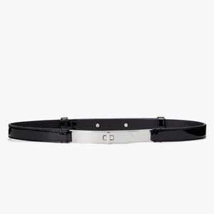 Ralph Lauren Blue Label Black Belt with Silver Buckle